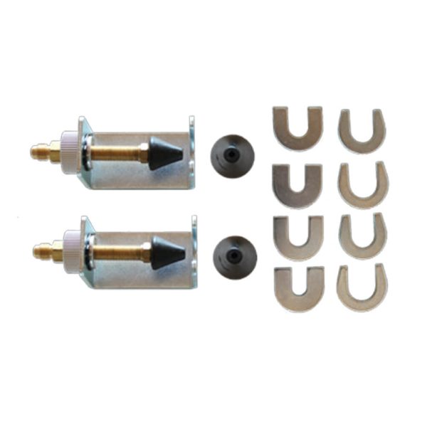 Conical brackets and adapters kit for pipe connections